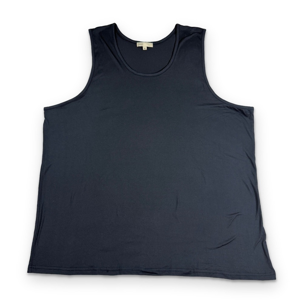Onia Muscle Tank Top Men XXL Navy Blue Stretch Performance Scoop Neck Sleeveless